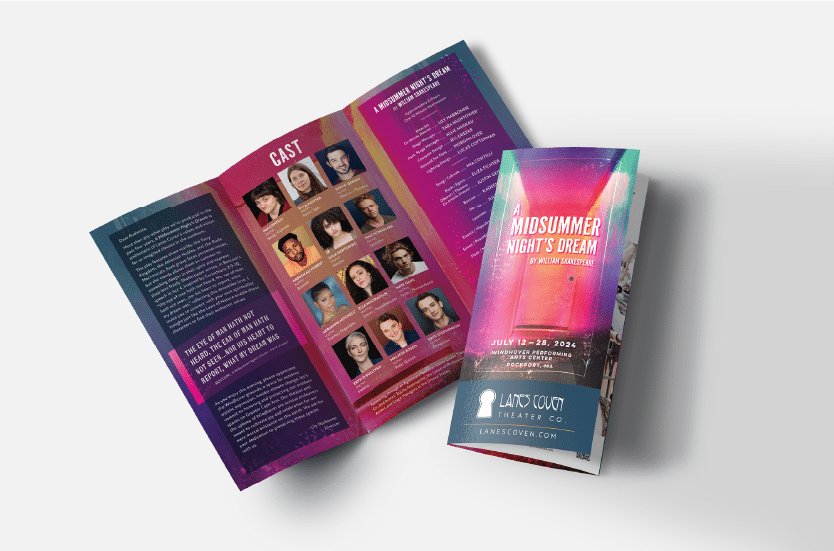 Trifold Program for "A Midsummer Night's Dream"